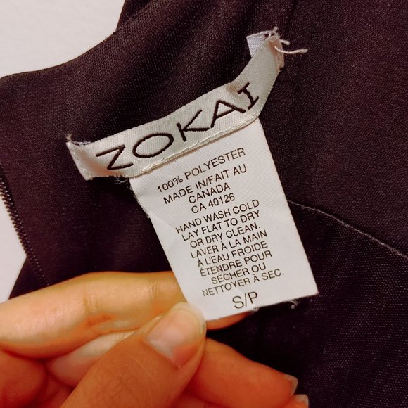 ZOKAI Black Pleated / Ruffled Sleeveless Maxi Dress (Size S) - Picture 9 of 11